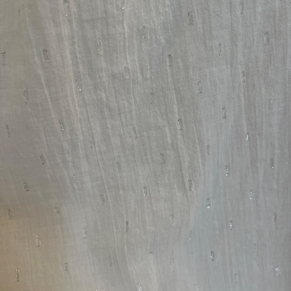 Bella Dahl Half Botton Sleeveless Shirt White/ Silver Pockets Sz L - Picture 7 of 9